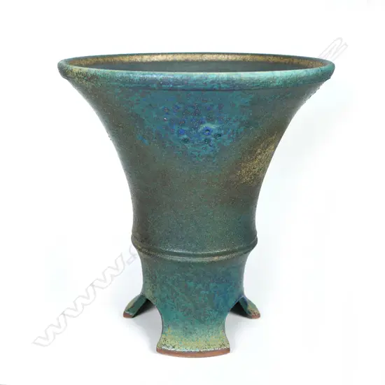 Graeme Storm stoneware trumpet vase