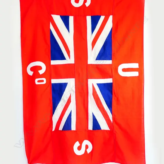 (M12)  SHIP'S FLAG 'UNION STEAM SHIP CO.' 940 x 1400mm APPROX (GOOD)