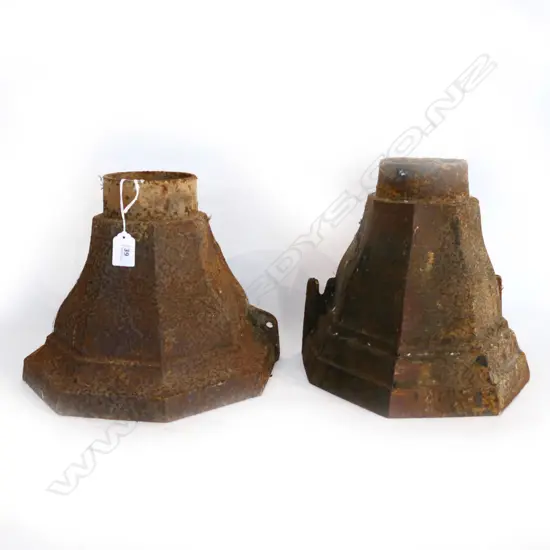 2 CAST IRON RAIN HEADS