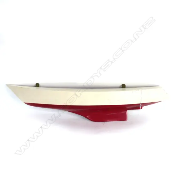 (M88) HALF TIMBEREDYACHT MODEL, 56' DESIGNED DON BROOKE & SIGNED.. L.700mm