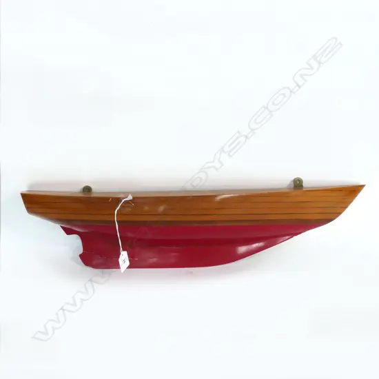 (M89) HALF TIMBERED YACHT MODEL 70' DESIGNED DON BROOKE & SIGNED. (KEEL DAMAGED) L.600mm