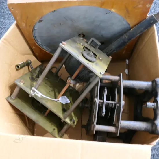 BOX CLOCK MOVEMENTS INCL (H21) FUSEE MOVT & (H32) TRAM RECORDER (AUCKLAND TRAMWAYS. CINCINNATI T R C)