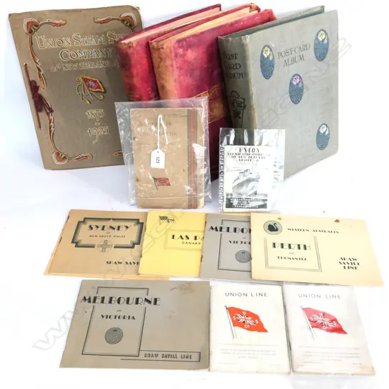 2 VOLS. 'THE STEAMSHIP' (AS-IS), SEL OF USSCo EPHEMERA & 'A CRUISE IN THE ISLANDS' (TONGA, SAMOA, FIJI)