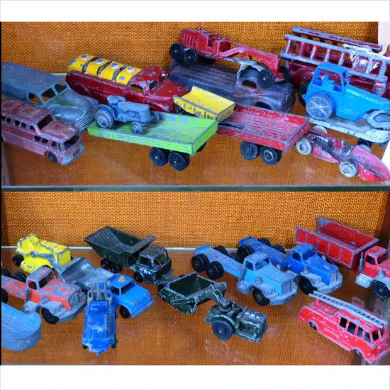 COLLECTION OF ASST PLAYWORN FUNHO, MATCHBOX ETC TOYS