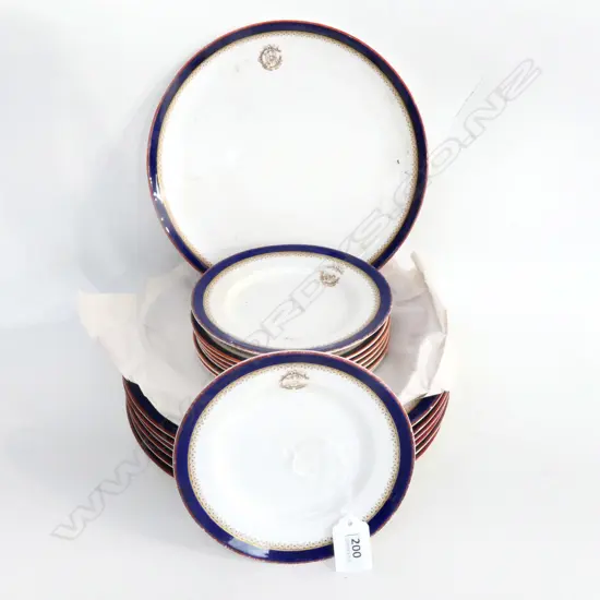 SEL OF ROYAL WORCESTER A.R.C. MONOGRAMMED CHINA TABLEWARE