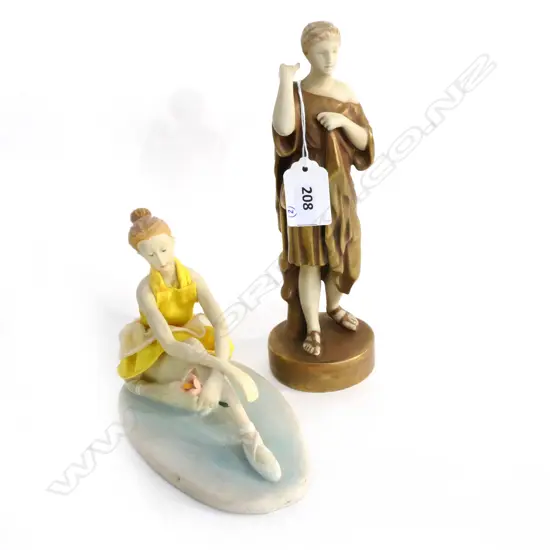 ROYAL DUX PORCELAIN CLASSICAL FIGURE H.210mm & RESIN BALLERINA