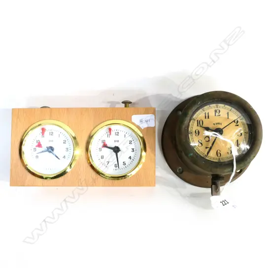 CHESS CLOCK L.150mm & 8-DAY DASH BOARD CLOCK