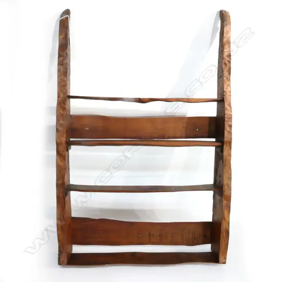 RUSTIC NATURAL BURR TIMBER WALL SHELF H.1100mm