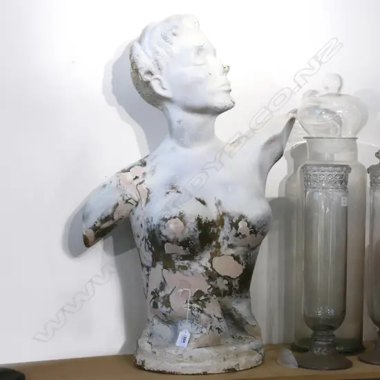 PLASTER FRAMED FEMALE TORSO MANEQUIN H.720mm