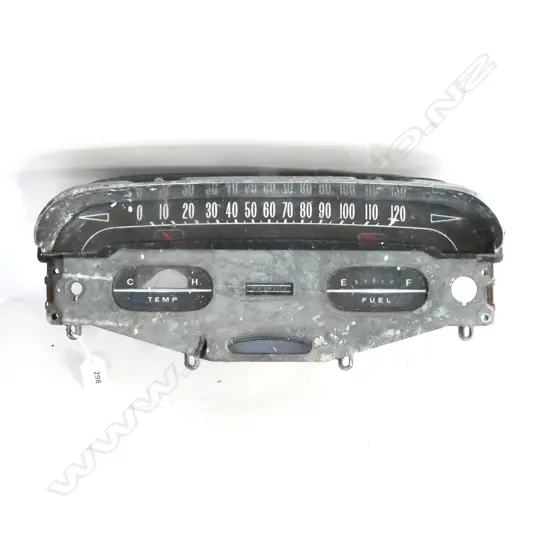 1950s CAR DASHBOARD SPEEDO, TEMP & FUEL GUAGE COMBO. W.410mm