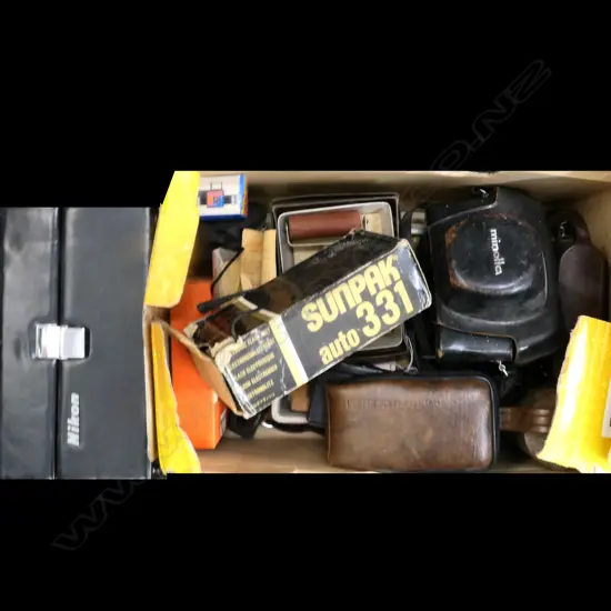 BOX - ASST CAMERAS AND ACCESSORIES