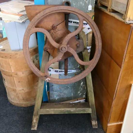 CHAFF CUTTER ON STAND by “MONTGOMERY WARD & CO, CHICAGO.”