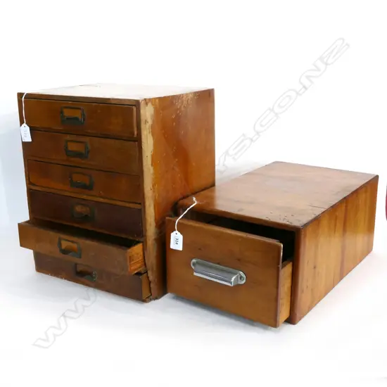 WOODEN 6 DRAWER FILER. H.390mm