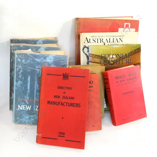 3 VOLS 'ENCYCLOPEDIA OF NZ', WHO'S WHO, ETC