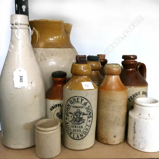ASST STONEWARE BOTTLES & JUGS INCL...