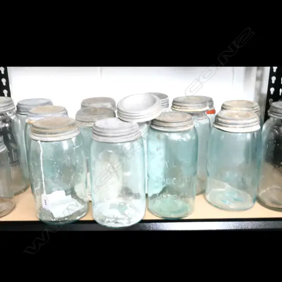 COLLECTION OF PRESERVING JARS - AGEE, ATLAS, ETC. H.220mm