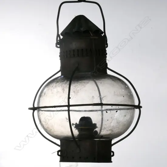 TOM BOLLINS HANGING LAMP, CLEAR GLASS H.440mm