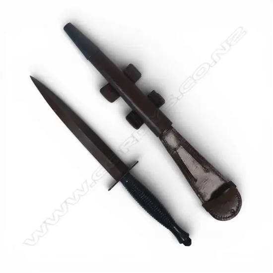 Post WWII Fairbairn Sykes 3rd Pattern Commando Knife by J Nowill & Sons Sheffield England,