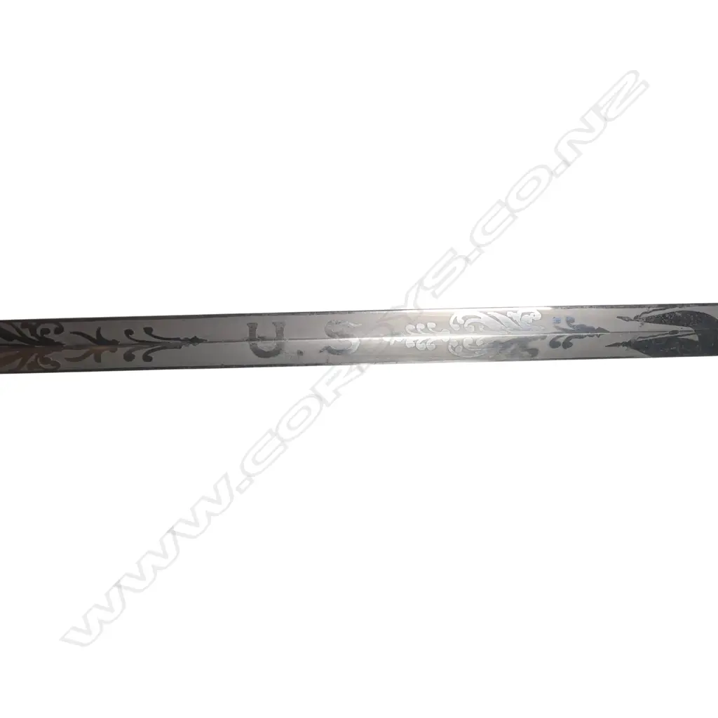 U.S. Infantry Model 1860 Staff and Field Officers Sword with 30"  blade with 'frost' etching on both sides, Image 1++
