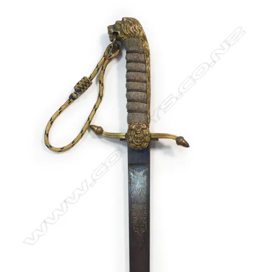 British Navy Midshipmans Dirk Pattern 1891 marked 'E(dward) Thurkle Soho London' who traded from this address between 1876–1899,