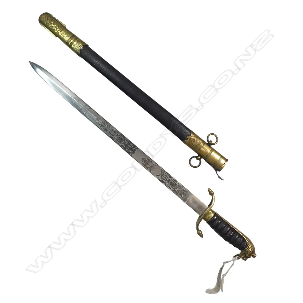 British Navy Midshipmans Dirk  Pattern 1891 with scabbard, Image 1++