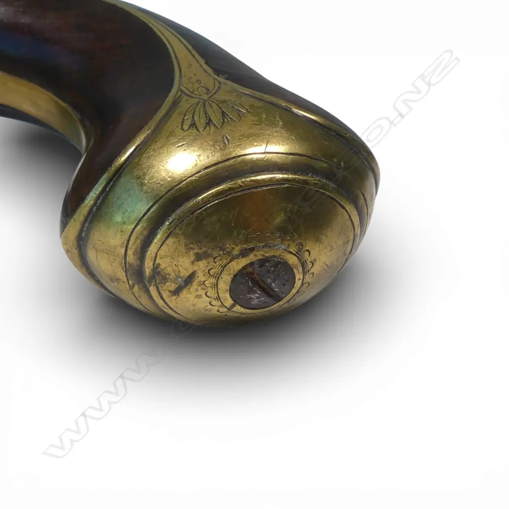 A Good Brass Barrel Flintlock Pistol by Theophilus Richards circa 1799-1825, Image 1++