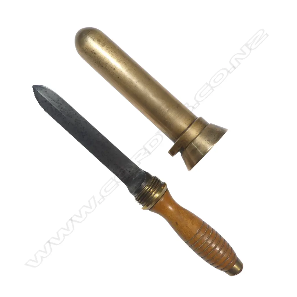 WWII U.S. Navy Standard Diver's Knife. Mk V. by Bomar Corporation, Pittsburgh, PA with scabbard Image 1++