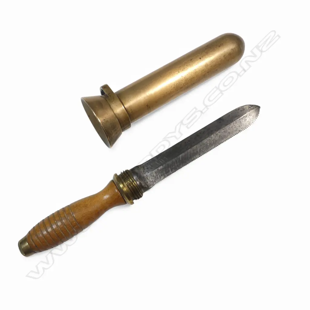 WWII U.S. Navy Standard Diver's Knife. Mk V. by Bomar Corporation, Pittsburgh, PA with scabbard Image 1++