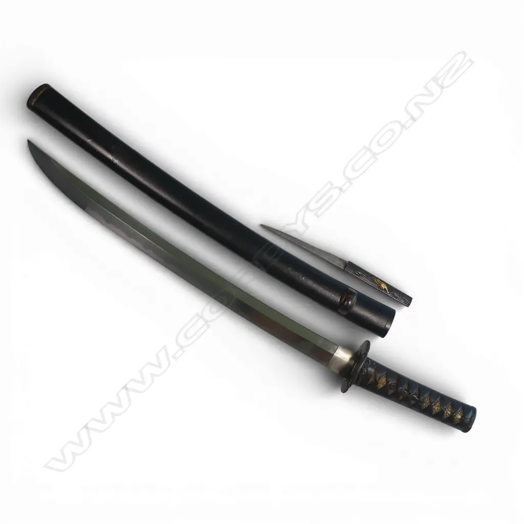 Japanese Wakizashi with NTHK papers, attributed to Naoe Sukemoto of Hitachi Province - first half of the 19thC, Image 1++