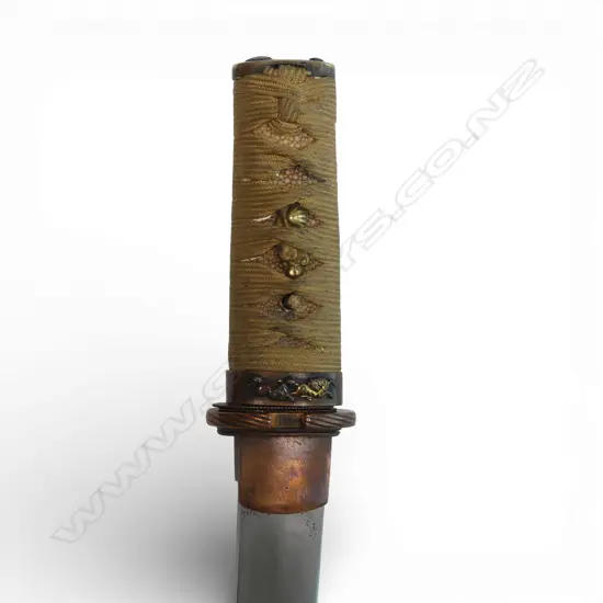 Japanese Tanto Blade of hirazukuri (flat side type) apparently signed Kabe Shige.