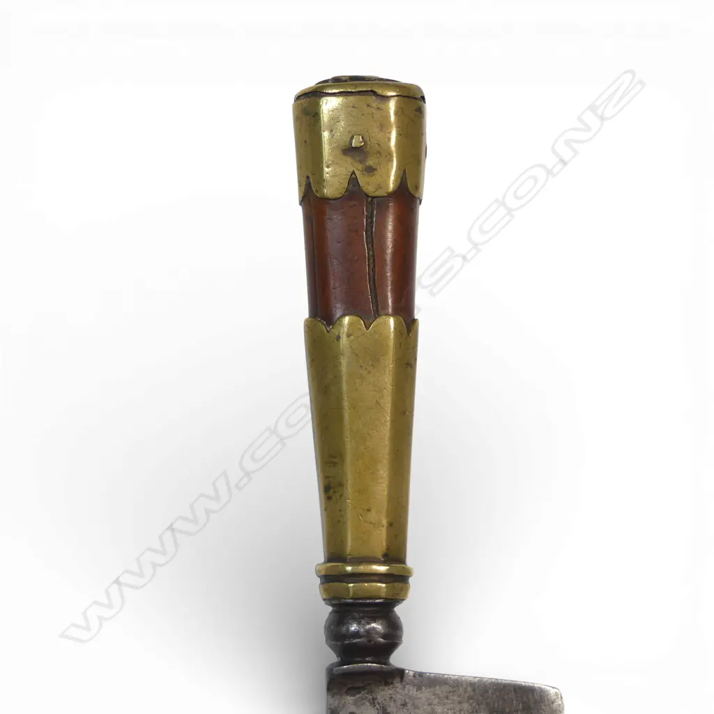 Early (mid-18thC) Spanish/Mexican Belduque (peasant's sash knife), with broad tapering 8½" plain blade, Image 1++