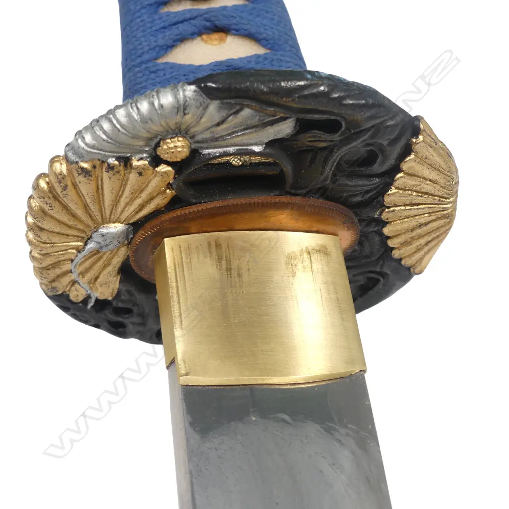 Contemporary Katana sword by Zeng with traditional forged 29 inch blade with o-notare hamon, Image 1++