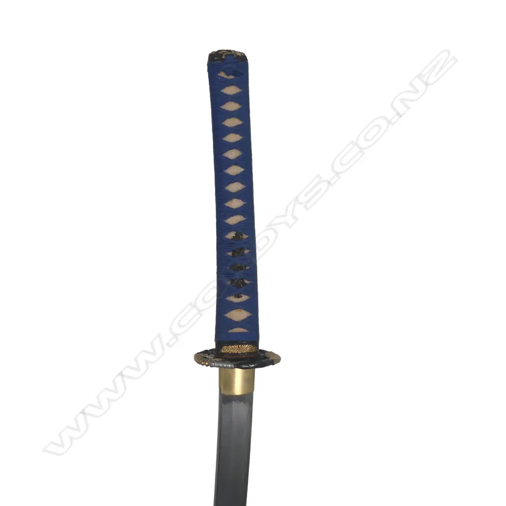 Contemporary Katana sword by Zeng with traditional forged 29 inch blade with o-notare hamon, Image 1++