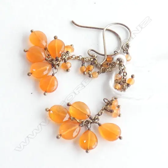 PR ORANGE AGATE EARRINGS 