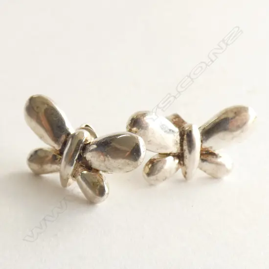 PR TIFFANY & CO 925 SILVER BUTTERFLY STUD EARRINGS
