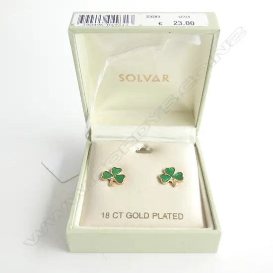 9CT GOLD PLATED CLOVER EARRINGS