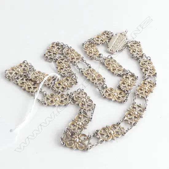 STG SILVER MAYORAL CHAIN PARTIAL GILDING B'HAM 1988 121 GRAMS