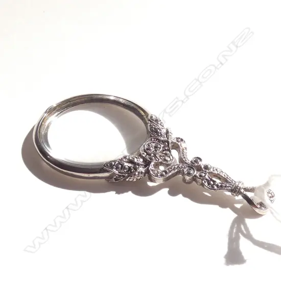 VINTAGE STYLE MARCASITE MAGNIFYING GLASS L.75MM