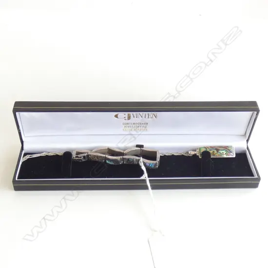 PAUA NECKLACE & BRACELET SET IN 925 SILVER