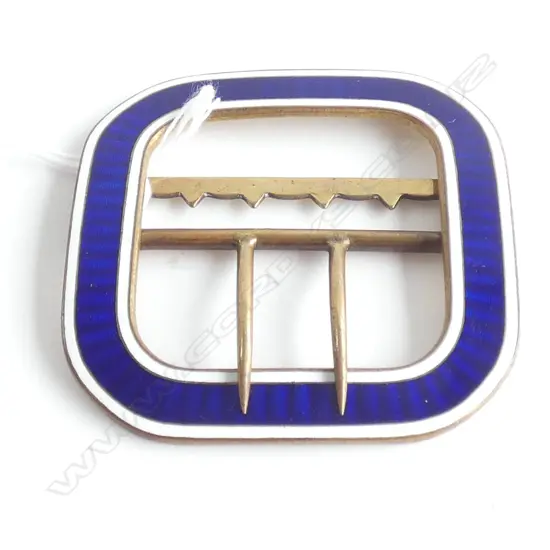 VINTAGE ENAMEL BUCKLE 65mm sq