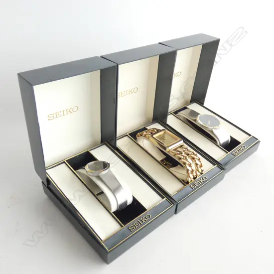 3 GENT'S SEIKO WATCHES IN ORIGINAL BOXES