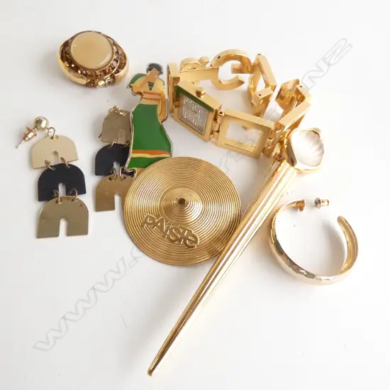 ASST. GOLDTONE COSTUME JEWELLERY & D&G WATCH