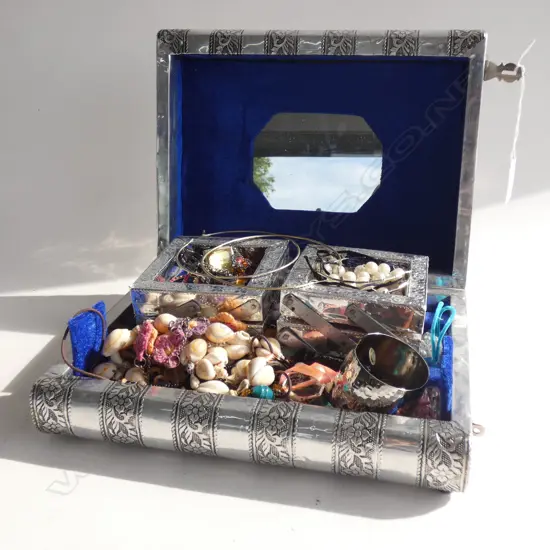 JEWELLERY BOX & ASST. COSTUME CONTENTS