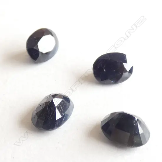 4 OVAL FACETED SAPPHIRES; 8 CT TOTAL