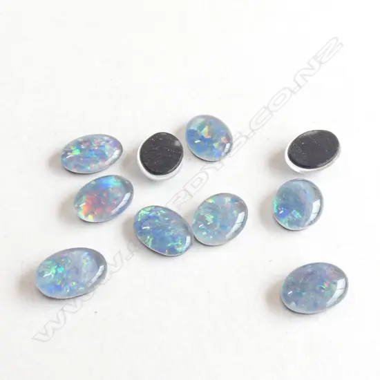 10 OVAL BLACK OPAL TRIPLETS