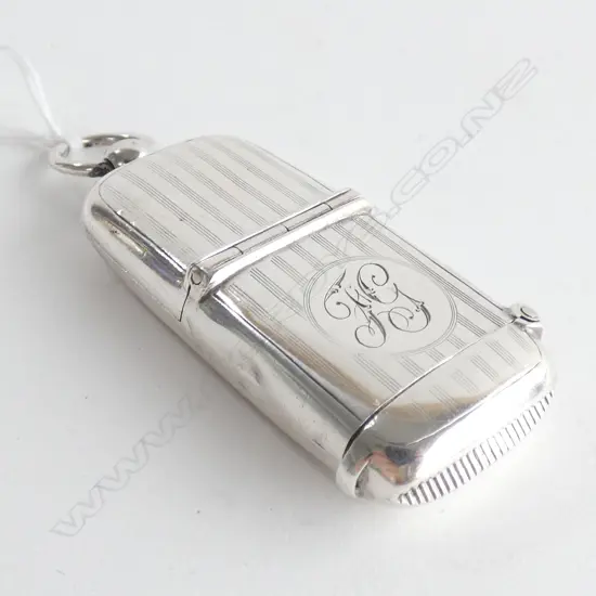 STG SILVER COMBINATION SOVEREIGN CASE & VESTA B'HAM 1913 37 GRAMS
