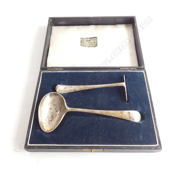 CASED STG SILVER BABY PUSHER & SPOON B'HAM 192146 GRAMS