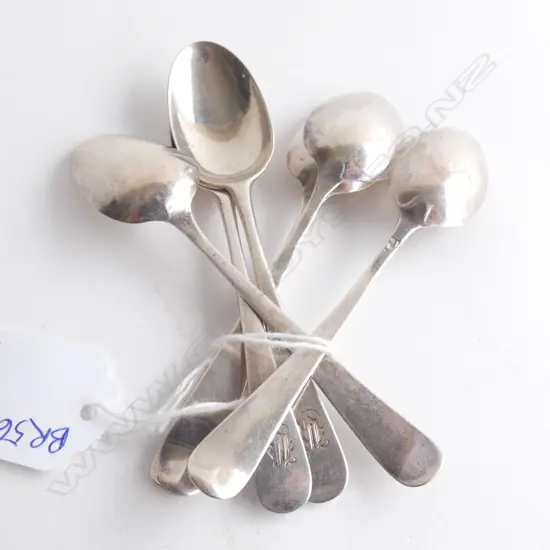 SET OF 6 STG SILVER TEAPOONS, 55 GRAMS