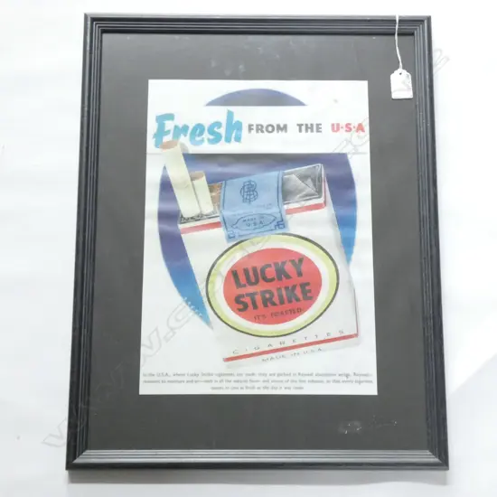 LUCKY STRIKE FRAMED POSTER 255 X 360MM