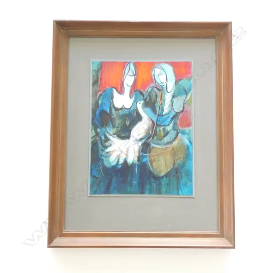 ARTHUR DAGLEY 'GOOSE GIRLS' ACRYLIC 265 X 200MM